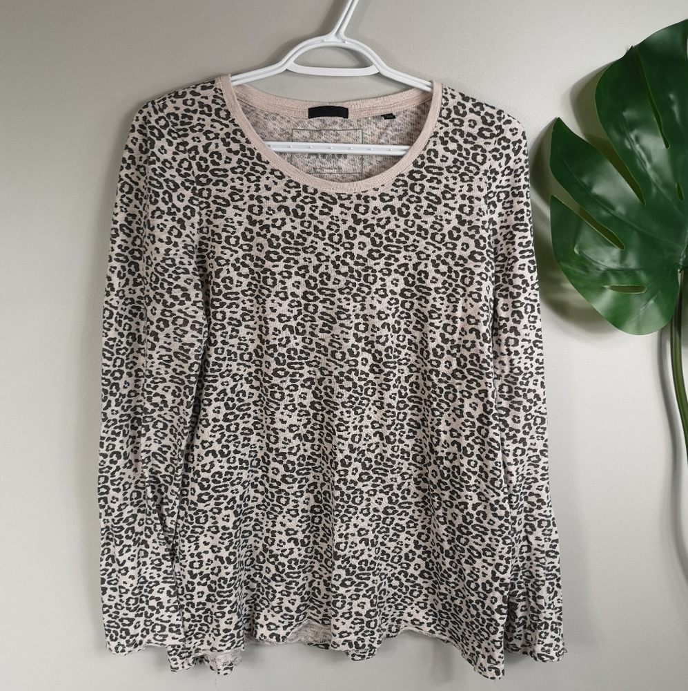 Revolve ATM burnout cotton long sleeve knit top